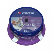 DVD+R 4,7GB VERBATIM 16X CAKE 25SZT  43500-CAKE 25/VD1625+