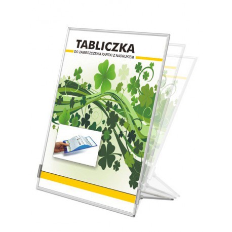 TABLICZKA INFORMACYJNA 11X15CM STOJĄCA JEDNOSTRONNA PANTA PLAST  0403-0006-00