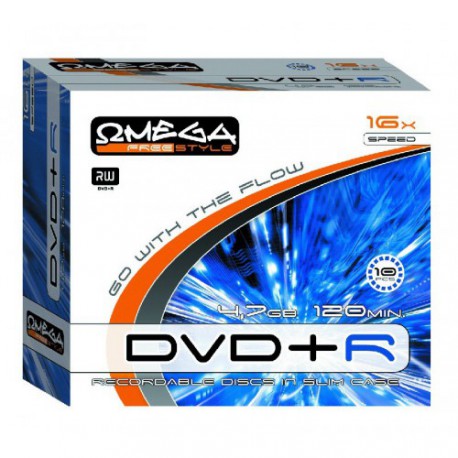 DVD+R 4,7GB OMEGA FREESTYLE 16X SLIM 1SZT  DVD+OME47SL16