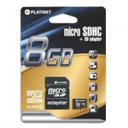 KARTA PAMIĘCI PLATINET MICRO SDHC + ADAPTER SD 8GB CLASS4