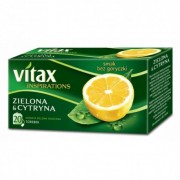 Herbata Vitax Inspiration zielona i cytryna ekspresowa 20 torebek