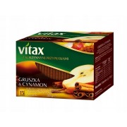 Herbata Vitax gruszka i cynamon ekspresowa 15 torebek
