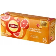 Herbata Lipton grejfrut i pomarańcza ekspresowa 20 torebek