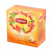 Herbata Lipton Tropical Fruits czarna owoce tropikalne ekspresowa 20 piramidek