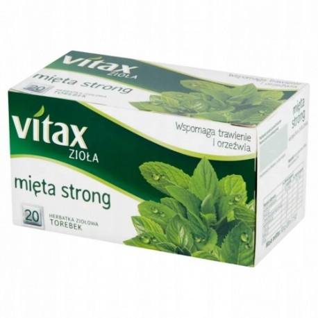 Herbata Vitax Zioła mięta strong ekspresowa 20 torebek
