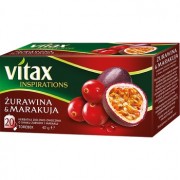 Herbata Vitax Inspiration żurawina i marakuja ekspresowa 20 torebek