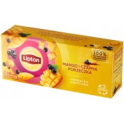 Herbata Lipton mango i czarna porzeczka ekspresowa 20 torebek