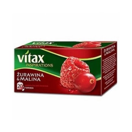 Herbata Vitax Inspiration żurawina i malina ekspresowa 20 torebek