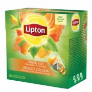 Herbata Lipton Green Tea mandarynka i pomarańcza ekspresowa 20 piramidek