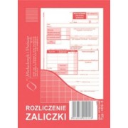 Rozliczenie zaliczki A6 409-5