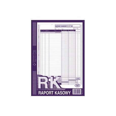 RK Raport kasowy A4 o+k pionowe 410-1