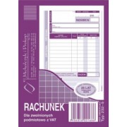 Rachunek dla zwolnionych podmiotowo z VAT A6 o+k pionowe 232-5