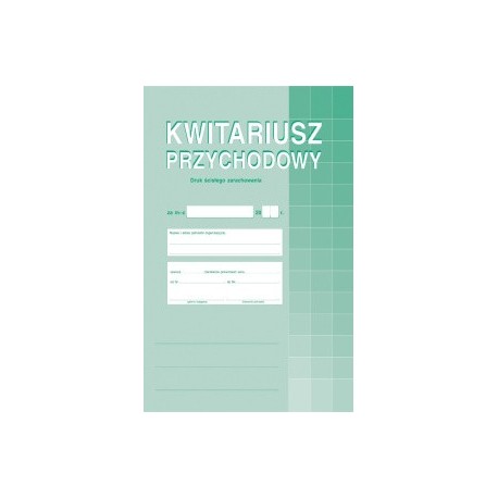 Kwitariusz przychodowy A4 numerowany o+2k 400-1