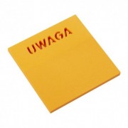 Notes samoprzylepny Smart 75x75 mm Text UWAGA 50 kartek 110328