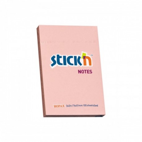 Notes samoprzylepny Stickn 76x51 mm różowy pastel 100 kartek 21145 (12)