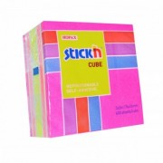 Notes samoprzylepny Stickn 76x76 mm różowy / żółty 400 kartek 21536 (12)