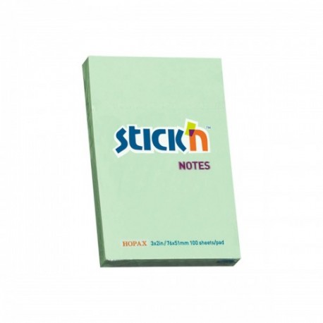 Notes samoprzylepny Stickn 76x51 mm zielony pastel 100 kartek 21147 (12)