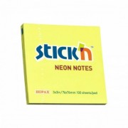 Notes samoprzylepny Stickn 76x76 mm żółty neon 100 kartek 21133 (12)