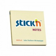 Notes samoprzylepny Stickn 76x76 mm żółty pastel 100 kartek 21007 (12)