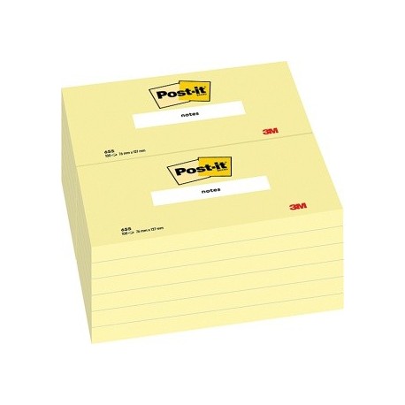 Notes samoprzylepny Post-it 127x76 mm żółty 100 kartek 655 (12)