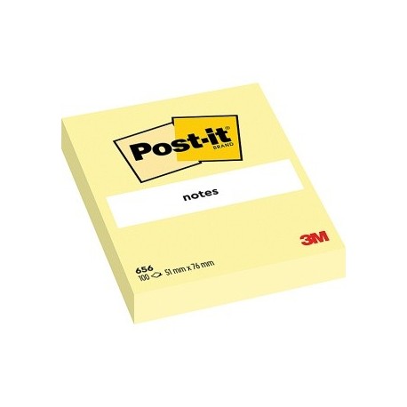Notes samoprzylepny Post-it 51x76 mm żółty 100 kartek 656 (12)