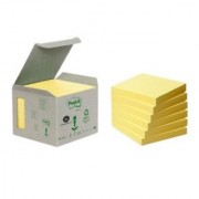 Notes samoprzylepny Post-it 76x76 mm Ekologiczny żółty 6x100 654-1B (24)