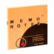 Notes samoprzylepny Dalpo 75x75 mm pomarańczowy brilliant 80 kartek NS75/75IP (10)