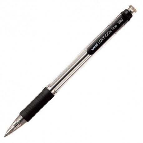Długopis automatyczny UNI SN-101 LAKNOCK czarny 0,7 mm (12)