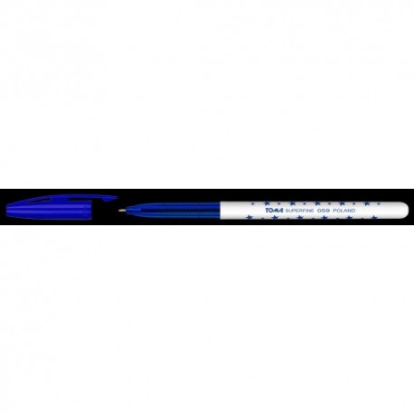 Długopis Toma Superfine w gwiazdki niebieski 0.5 mm TO-059 (20)